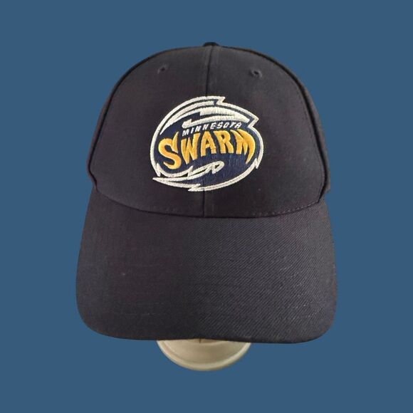 Twins Enterprises Minnesota Swarm Signed Lacrosse Adjustable Back Navy Hat Cap - Picture 3 of 7